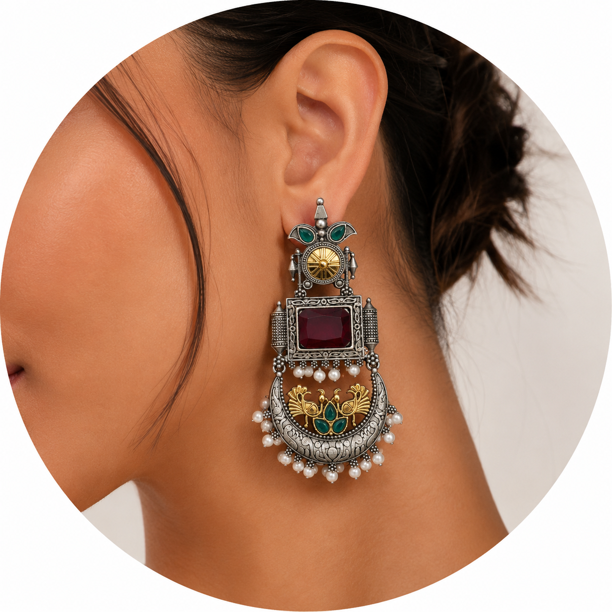 Oxidised earrings